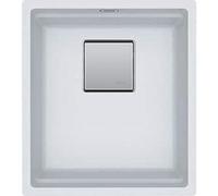 Franke Kubus 2 KNG 110-37 - Fregadero (Fregadero encastrado bajo encimera, Rectangular, Fragranite, Blanco, 1 senos, Rectangular)
