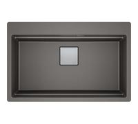 Franke Kubus 2 Pro - Fregadero fragranite KNG PRO 610-73, piedra gris 114.0751.862
