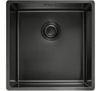Franke, lavabo empotrado Mythos Masterpiece, modelo BXM 210 / 110-40, acero inoxidable con revestimiento PVD color antracita, con válvula de pulsador