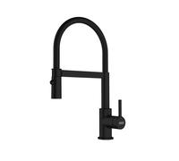 Franke Lina - Grifo de lavabo FC 2583.901, con brazo flexible y ducha, negro mate 115.0725.838