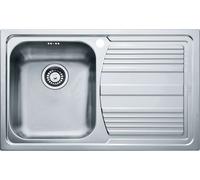 Franke Logica - Fregadero de cero inoxidable LLX 611/2, 79x50 cm 101.0120.187