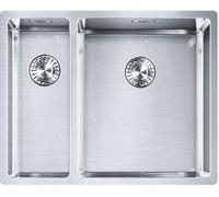 Franke Maris: Fregadero de acero inoxidable encastrado, modelo BXX260/160-34-16, con pulsador de acero inoxidable, a partir de 60 cm. Código: 127.0375.280. Incluye 5 años de garantía