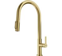 Franke Maris - Grifo de fregadero FG 3660.904 con función de filtrado y ducha extraíble, dorado 120.0736.601