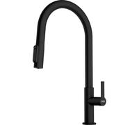 Franke Maris - Grifo monomando para fregadero FG 3660.901 con función de filtro y rociador extraíble, negro mate 120.0730.911