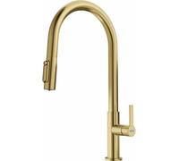 Franke Maris Slim Clear Water J Pull-Out grifo de cocina de pie oro/oro arcaico 120.0736.601
