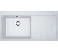 Franke Mythos - Fregadero de fragranite MTG 611/2, 100x52 cm, blanco hielo 114.0150.003