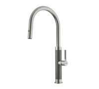 Franke Mythos Masterpiece - Grifo de fregadero FG 1554.501, con ducha extraíble, acero inoxidable 115.0711.554