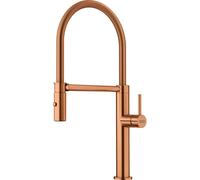 Franke Pescara Semi Pro - Grifo de fregadero FC 4170.505 con brazo flexible y rociador, color cobre 115.0741.724