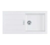 Franke Sirius 2.0 - Fregadero de tectonite S2D 611-100, 100x50 cm, blanco 143.0613.639