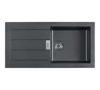 Franke Sirius 2.0 - Fregadero de tectonite S2D 611-100, 100x50 cm, negro 143.0613.661