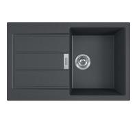 Franke Sirius 2.0 - Fregadero de tectonite S2D 611-78, 78x50 cm, negro 143.0613.582