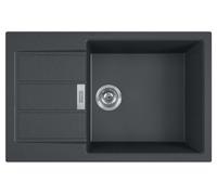 Franke Sirius 2.0 - Fregadero de tectonite S2D 611-78 XL, 78x50 cm, negro 143.0617.613