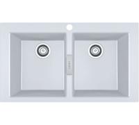 Franke Sirius 2.0 - Fregadero de tectonite S2D 620-86, 86x50 cm, blanco 143.0637.160