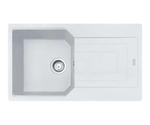 Franke Urban - Fregadero de fragranite UBG 611-86, 86x50 cm, blanco hielo 114.0700.109