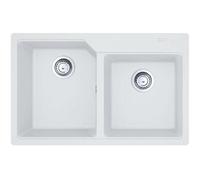Franke Urban - Fregadero de fragranite UBG 620-78, 78x50 cm, blanco hielo 114.0700.116