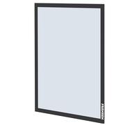 Franken Marco de fotos Pro DIN A3, autoadhesivo, 2 unidades, formato vertical y horizontal, lámina dura transparente con cierre magnético, negro, AR15102