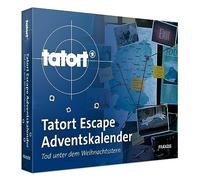 FRANZIS 67197 - Calendario de Adviento de la escena del crimen, Muerte bajo la estrella de Navidad, calendario de Adviento Escape Room con 24 emocionantes rompecabezas para la época de Adviento