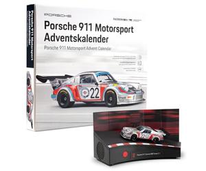 FRANZIS Calendario de Adviento Porsche 911 Turbo Motorsport 67275 a escala 1:43, incluye módulo de sonido y libro de 52 páginas