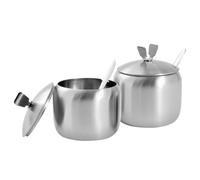 Frasco de Condimentos de Acero Inoxidable, Tarro Moderno Plata | Recipiente para Buffet y Mesa de Desayuno, Accesorio Doméstico, Almacenamiento Versátil, Combina Decoración