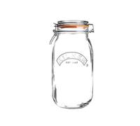 Kilner Tarro redondo con cierre hermético de vidrio transparente 2 L
