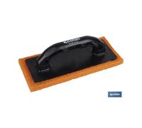 Fratás de esponja gruesa con mango de fibra de vidrio disponible en varias medidas COFAN 240 x 100mm