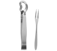 FRCOLOR 1juego Pinzas para Marisco de Acero Inoxidable Resistentes al Calor y Multiusos para Comer Caracoles y Mariscos Ligero y Duradero para Hogar y Restaurante Incluye Tenazas y
