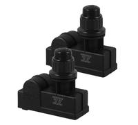 FRCOLOR 2 Piezas Encendedor Eléctrico de Chispa para Parrilla de Gas, | Diseño Reducido, Doble Salida, Orificio Fijo 22mm, Funciona Pila Aa, Color Negro