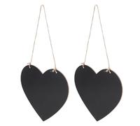 FRCOLOR 2 Pizarras Colgantes de Fibra de Densidad Media de Pizarra en Forma de Corazón Resistentes Deformación, Portátiles para Decoración de Bodas y Hogar para