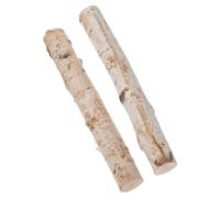 FRCOLOR 2piezas Troncos de Abedul Natural sin Tratar Leña Decorativa para Chimenea Interior y Manualidades Madera Rústica para Decoración de Hogar Bodas y Centros de Mesa Longitud