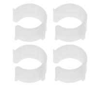 FRCOLOR 4 Piezas Hebilla de Soporte Central para Barra de Cortina de Plástico Blanco Diseño Antideslizante y Protección de Varilla para Proyectos DIY