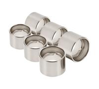 FRCOLOR 6 Piezas Anillo de Portalámparas para Pantalla de Lámpara, Anillo de Metal de Hierro, Rosca 1-1/2 Pulgadas, para Casquillo Cerámico Base Media E26 E27, Color Plata, Uso Interior