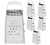 FRCOLOR 6 Piezas Mini Rallador Cuatro Caras de Acero Inoxidable de Queso y Verduras para Rallar y Cortar Zanahorias y Cítricos en Cocina y Uso Comercial