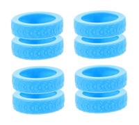 FRCOLOR 8 Piezas Estuche de Silicona Accesorios Llevar Cubrir rascar Etiqueta Protector de Rueda de Maleta de Suelo para Ruedas de Equipaje Gel de sílice Blue