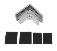 FRCOLOR Abrazadera de Vidrio Plata para Barandilla Clip de Vidrio 90° Acero Inoxidable 304 de 12mm sin Taladro Antideslizante para Valla de Piscina y Armario Exterior