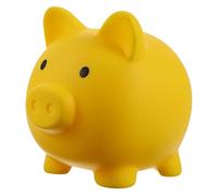 FRCOLOR Alcancía Creativa Forma de Cerdito de Vinilo para Niños, Capacidad Suficiente para Ahorrar Monedas y Decorar Escritorios Hogar