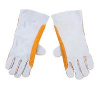 FRCOLOR Guantes de Soldadura Mig Resistentes al Calor de Piel de Vaca | Doble Costura, Elasticidad Cómoda, Protege de Suciedad y Residuos, para Chimenea y Jardinería