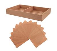 FRCOLOR Humedad Y Estuche De Escritorio Flexible para Fumar - Organizador De para Separadores De Mesa De Madera Española Accesorio Separador De Exhibición De Madera