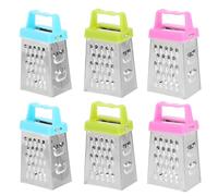 FRCOLOR Mini Rallador de Acero Inoxidable para Queso y Verduras Resistencia Fuerte Bordes Ásperos, Cortador Compacto para Cocina y Picadora
