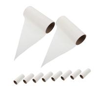 FRCOLOR Rodillo Quitapelusas Mini Papel Adhesivo Pegajoso para Ropa y Pelo de Mascotas, Fácil de Usar y Recambio Rápido, Paquete de 10 Hojas de Pp de Color Claro
