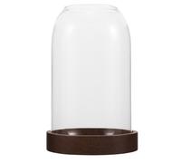 FRCOLOR Tarro de Vidrio con Base de Madera y Soporte para Cucharas, Diseño Desmontable para Almacenamiento Versátil y Decoración Moderna en Cocina y Fiestas