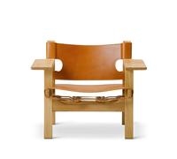 Fredericia Furniture Butaca The Spanish Chair Cuero cognac - roble aceitado
