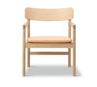Fredericia Furniture Post sillón lounge Vegeta piel-roble aceitado claro