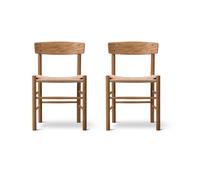 Fredericia Furniture Silla J39. Roble aceitado-trenzado natural. pack de 2