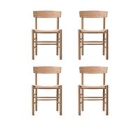 Fredericia Furniture Silla J39. Roble claro aceitado-trenzado natural. pack de 4