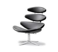 Fredericia Furniture Sillón Corona Cuero omni 301 - estructura cromada