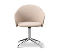 Fredericia Furniture Sillón Gomo Armchair con base giratoria 4 patas Blazer CUZ47 Fairfield -aluminio pulido