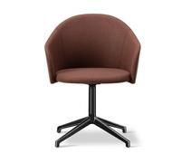 Fredericia Furniture Sillón Gomo Armchair con base giratoria 4 patas Blazer CUZ4D-negro