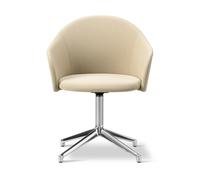 Fredericia Furniture Sillón Gomo Armchair con base giratoria 4 patas Mylla 811-aluminio pulido
