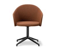 Fredericia Furniture Sillón Gomo Armchair con base giratoria 4 patas Myr 362-negro