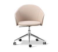 Fredericia Furniture Sillón Gomo Armchair con base giratoria 5 patas Blazer CUZ47 Fairfield -aluminio pulido